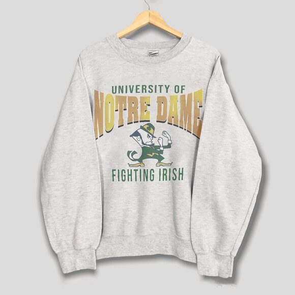 1998 University of Notre Dame Fighting Irish Sweatshirt, Football NCAA Shirt Tee - Picture 1 of 2
